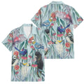National Bird Week - Aussie Birds on Eucalyptus Family Matching Long Sleeve Bodycon Dress and Hawaiian Shirt Sky Blue