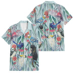 National Bird Week - Aussie Birds on Eucalyptus Family Matching Long Sleeve Bodycon Dress and Hawaiian Shirt Sky Blue