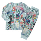 National Bird Week - Aussie Birds on Eucalyptus Christmas Pajama Set Sky Blue