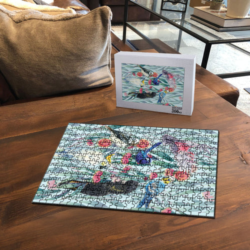 National Bird Week - Aussie Birds on Eucalyptus Puzzle Sky Blue