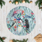 National Bird Week - Aussie Birds on Eucalyptus Tree Skirt Sky Blue