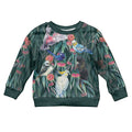 Australia Native Birds on Eucalyptus Kid Ugly Christmas Sweater Dark Teal