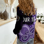 Personalised NAIDOC Week 2023 AFL Dockers Women Casual Shirt Aboriginal Dot Art Lizard Mix Boomerang LT7