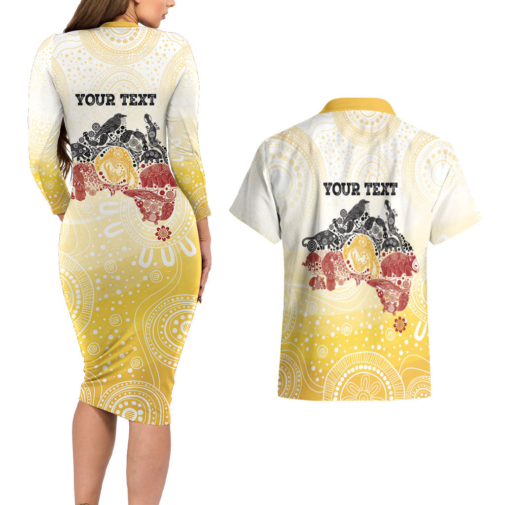 First Nations NAIDOC Week 2026 Personalized Couples Matching Long Sleeve Bodycon Dress and Hawaiian Shirt Aussie Zodiacs