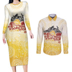 First Nations NAIDOC Week 2026 Personalized Couples Matching Long Sleeve Bodycon Dress and Long Sleeve Button Shirt Aussie Zodiacs