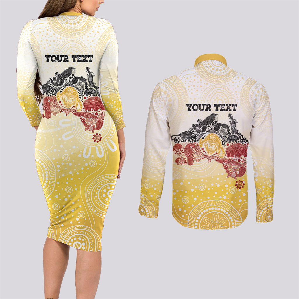 First Nations NAIDOC Week 2026 Personalized Couples Matching Long Sleeve Bodycon Dress and Long Sleeve Button Shirt Aussie Zodiacs