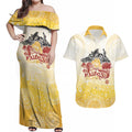 First Nations NAIDOC Week 2026 Personalized Couples Matching Off Shoulder Maxi Dress and Hawaiian Shirt Aussie Zodiacs