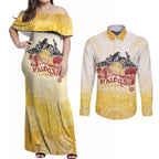 First Nations NAIDOC Week 2026 Personalized Couples Matching Off Shoulder Maxi Dress and Long Sleeve Button Shirt Aussie Zodiacs