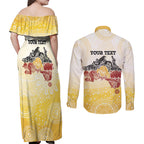 First Nations NAIDOC Week 2026 Personalized Couples Matching Off Shoulder Maxi Dress and Long Sleeve Button Shirt Aussie Zodiacs