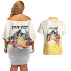 First Nations NAIDOC Week 2026 Personalized Couples Matching Off Shoulder Short Dress and Hawaiian Shirt Aussie Zodiacs