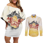 First Nations NAIDOC Week 2026 Personalized Couples Matching Off Shoulder Short Dress and Long Sleeve Button Shirt Aussie Zodiacs