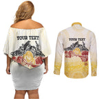 First Nations NAIDOC Week 2026 Personalized Couples Matching Off Shoulder Short Dress and Long Sleeve Button Shirt Aussie Zodiacs