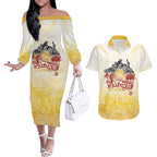 First Nations NAIDOC Week 2026 Personalized Couples Matching Off The Shoulder Long Sleeve Dress and Hawaiian Shirt Aussie Zodiacs