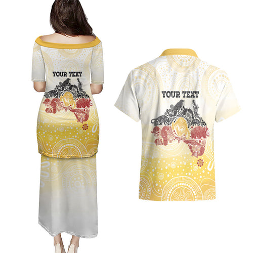 First Nations NAIDOC Week 2026 Personalized Couples Matching Puletasi and Hawaiian Shirt Aussie Zodiacs