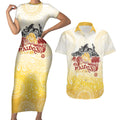 First Nations NAIDOC Week 2026 Personalized Couples Matching Short Sleeve Bodycon Dress and Hawaiian Shirt Aussie Zodiacs