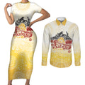 First Nations NAIDOC Week 2026 Personalized Couples Matching Short Sleeve Bodycon Dress and Long Sleeve Button Shirt Aussie Zodiacs