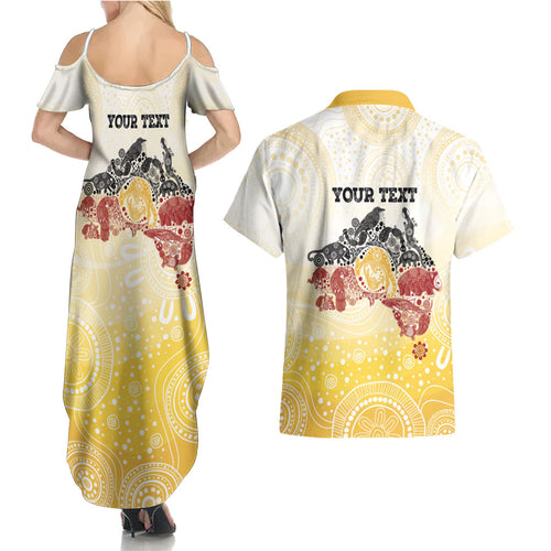 First Nations NAIDOC Week 2026 Personalized Couples Matching Summer Maxi Dress and Hawaiian Shirt Aussie Zodiacs