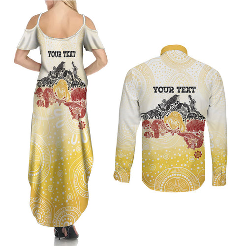 First Nations NAIDOC Week 2026 Personalized Couples Matching Summer Maxi Dress and Long Sleeve Button Shirt Aussie Zodiacs