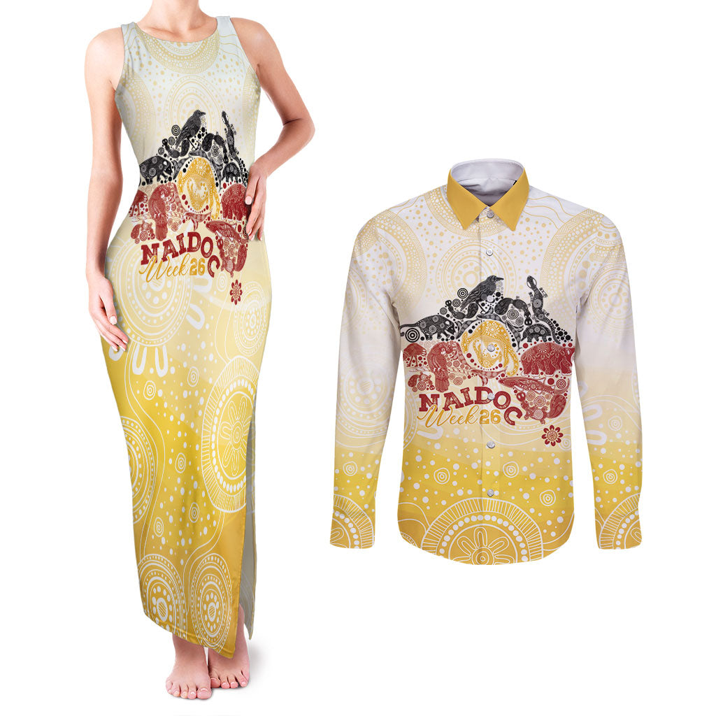 First Nations NAIDOC Week 2026 Personalized Couples Matching Tank Maxi Dress and Long Sleeve Button Shirt Aussie Zodiacs