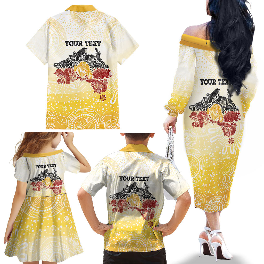 First Nations NAIDOC Week 2026 Personalized Family Matching Off The Shoulder Long Sleeve Dress and Hawaiian Shirt Aussie Zodiacs