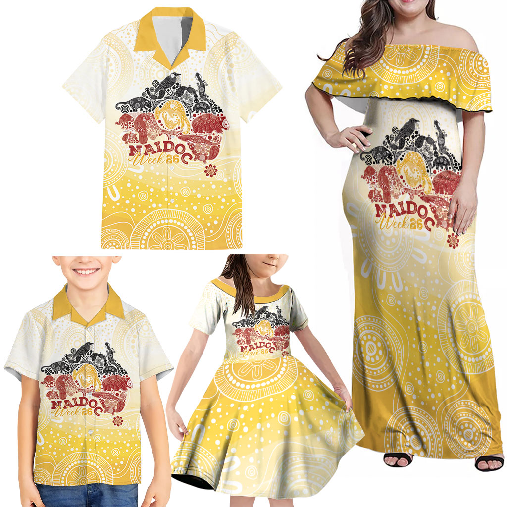 First Nations NAIDOC Week 2026 Personalized Family Matching Off Shoulder Maxi Dress and Hawaiian Shirt Aussie Zodiacs
