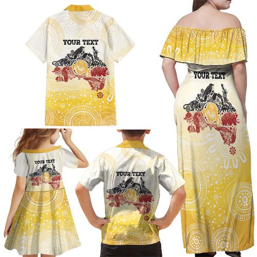 First Nations NAIDOC Week 2026 Personalized Family Matching Off Shoulder Maxi Dress and Hawaiian Shirt Aussie Zodiacs