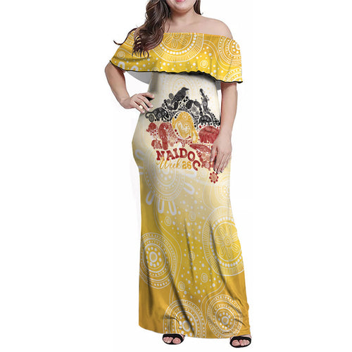 First Nations NAIDOC Week 2026 Personalized Family Matching Off Shoulder Maxi Dress and Hawaiian Shirt Aussie Zodiacs