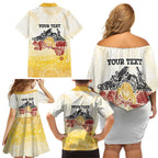First Nations NAIDOC Week 2026 Personalized Family Matching Off Shoulder Short Dress and Hawaiian Shirt Aussie Zodiacs