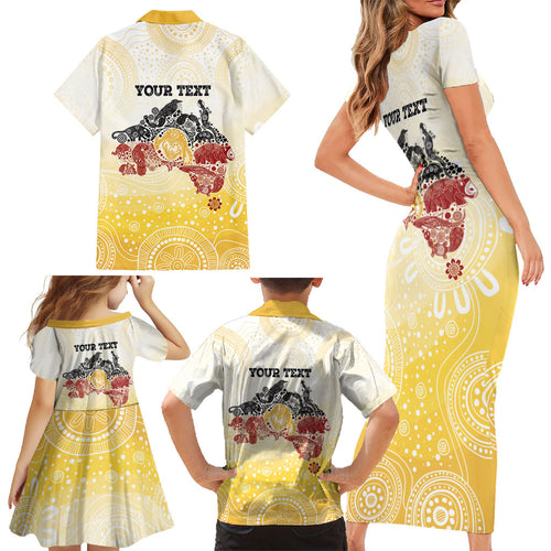 First Nations NAIDOC Week 2026 Personalized Family Matching Short Sleeve Bodycon Dress and Hawaiian Shirt Aussie Zodiacs