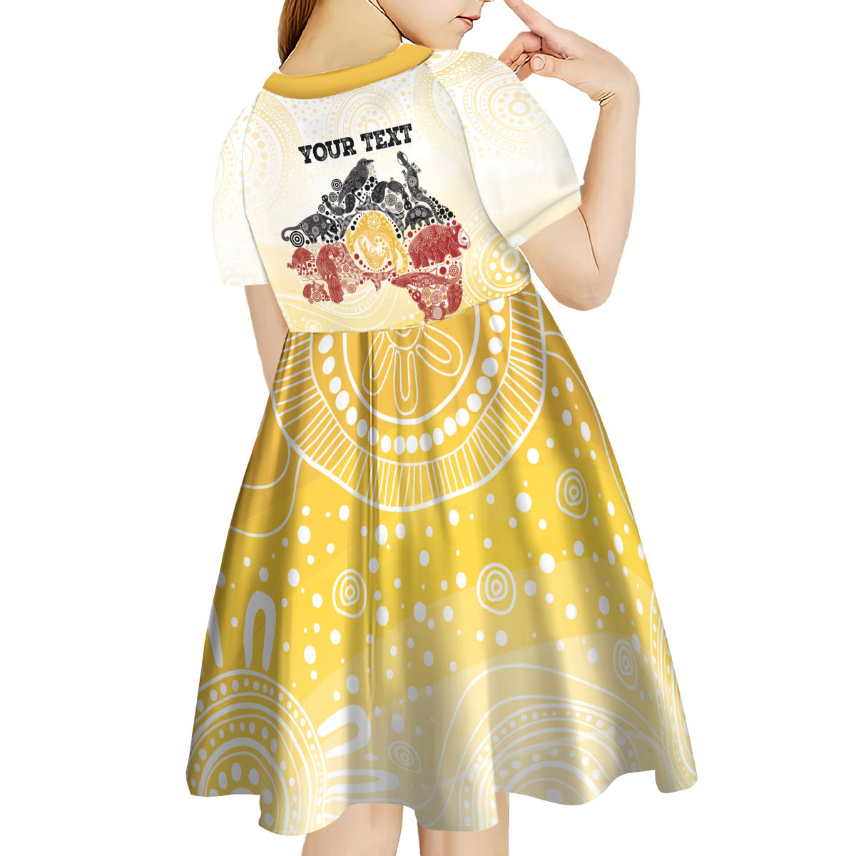 First Nations NAIDOC Week 2026 Personalized Kid Short Sleeve Dress Aussie Zodiacs