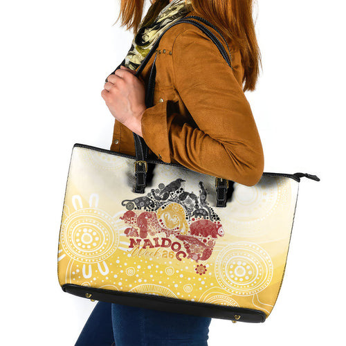 First Nations NAIDOC Week 2026 Leather Tote Bag Aussie Zodiacs