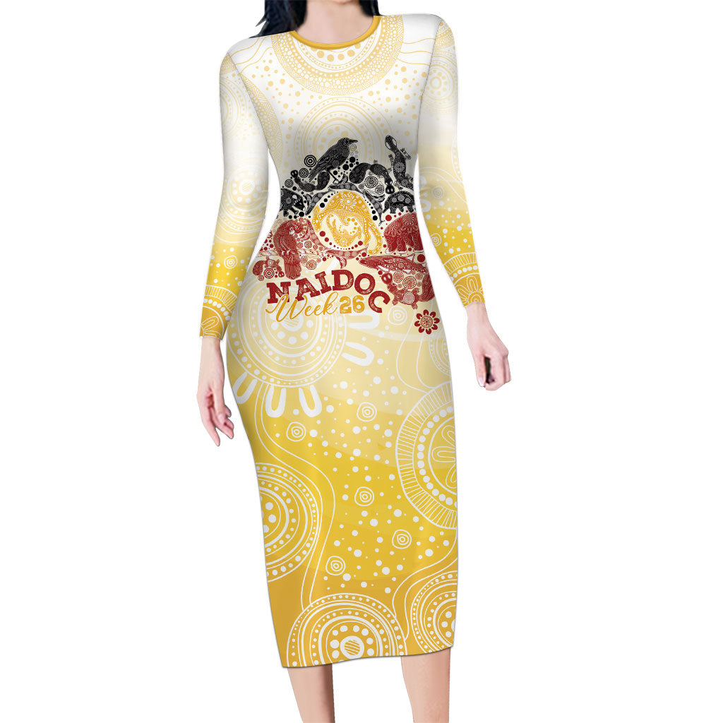 First Nations NAIDOC Week 2026 Personalized Long Sleeve Bodycon Dress Aussie Zodiacs
