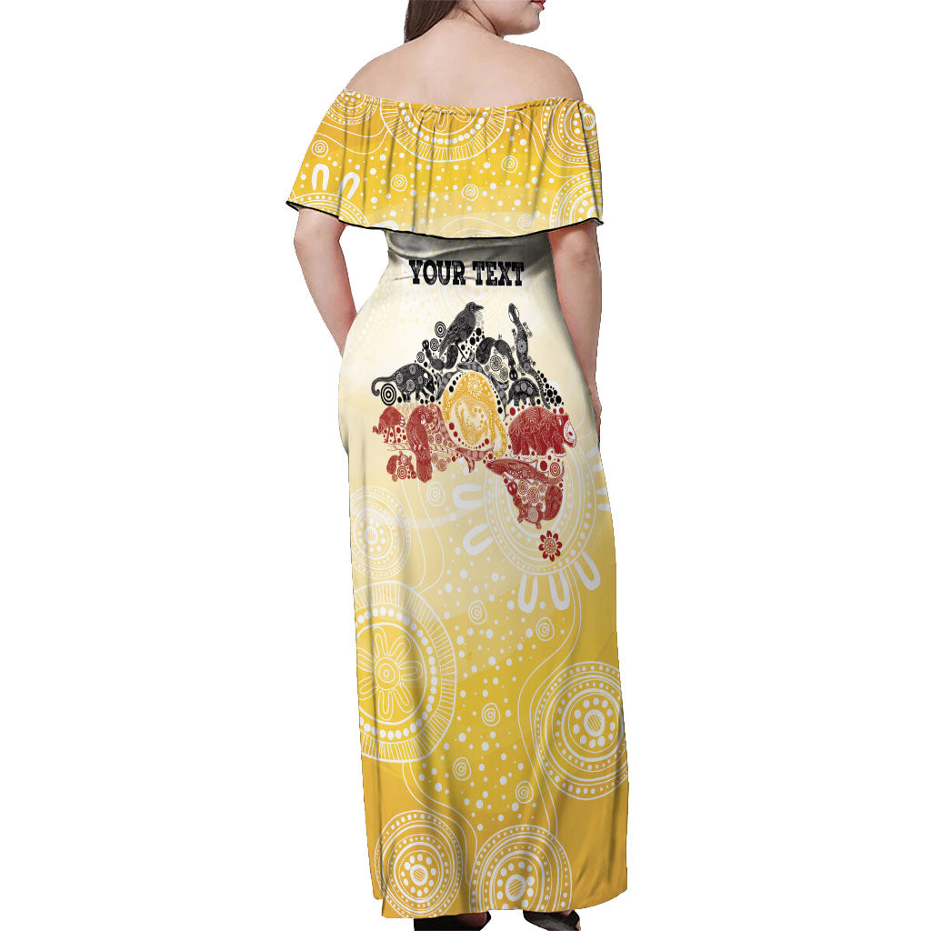 First Nations NAIDOC Week 2026 Personalized Off Shoulder Maxi Dress Aussie Zodiacs
