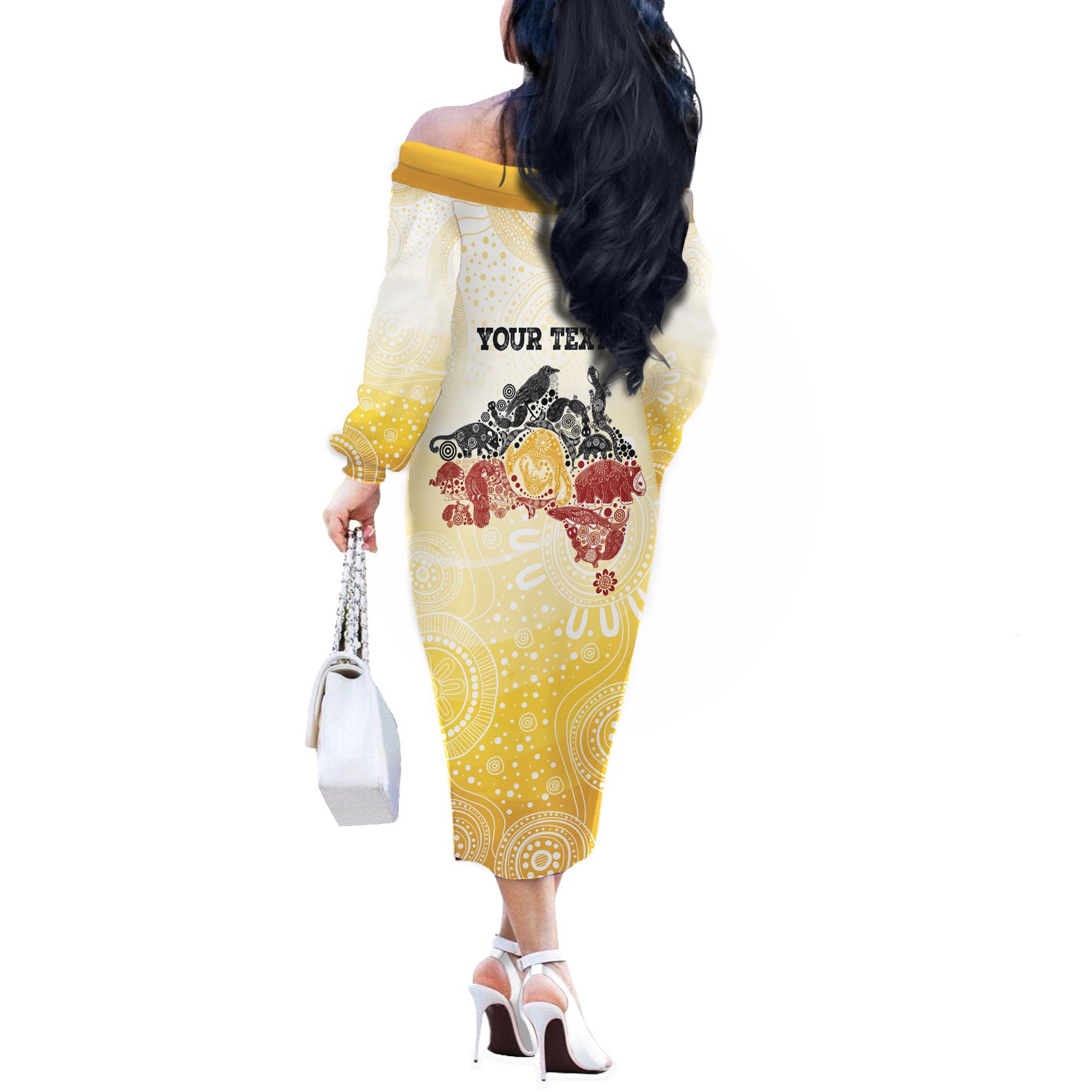 First Nations NAIDOC Week 2026 Personalized Off The Shoulder Long Sleeve Dress Aussie Zodiacs