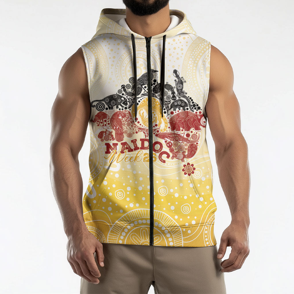 First Nations NAIDOC Week 2026 Personalized Sleeveless Zip Hoodie Aussie Zodiacs