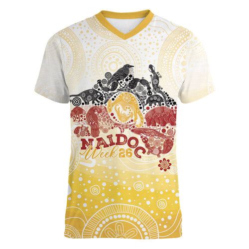 First Nations NAIDOC Week 2026 Personalized Women V-Neck T-Shirt Aussie Zodiacs