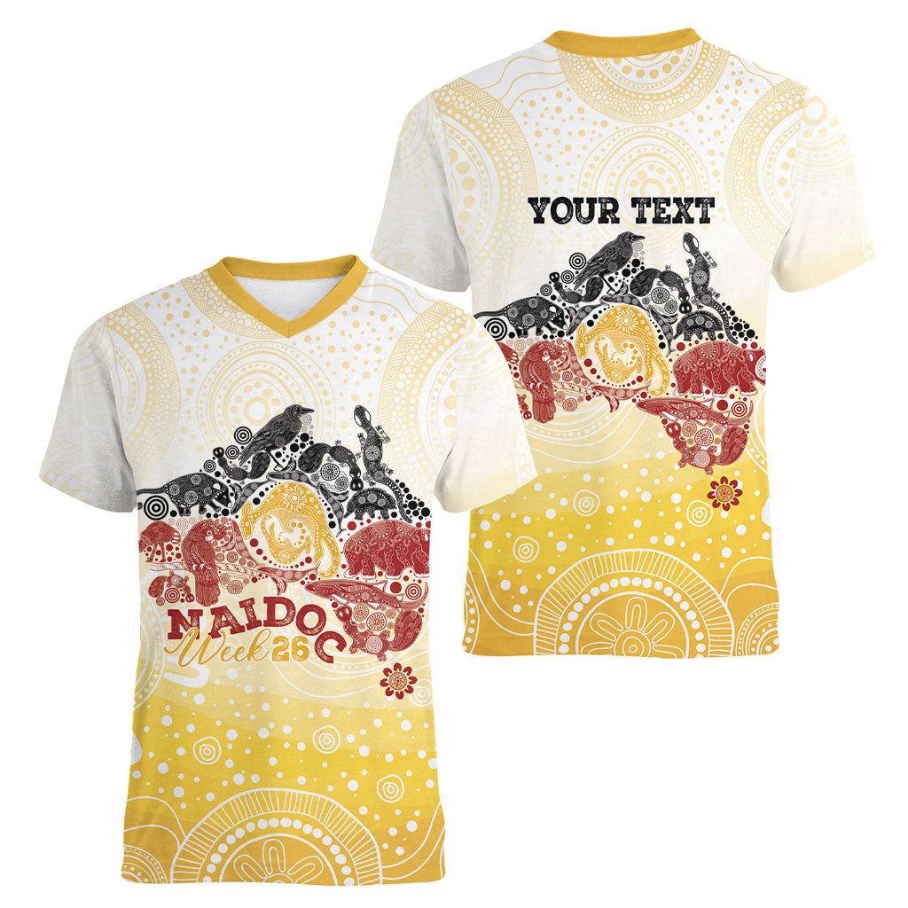First Nations NAIDOC Week 2026 Personalized Women V-Neck T-Shirt Aussie Zodiacs