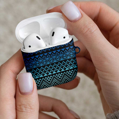 Maori Niho Taniwha Te Wheiao AirPods Case Moana Blue - Aussie Hoodie