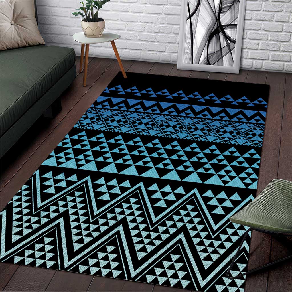 Maori Niho Taniwha Te Wheiao Area Rug Moana Blue - Aussie Hoodie
