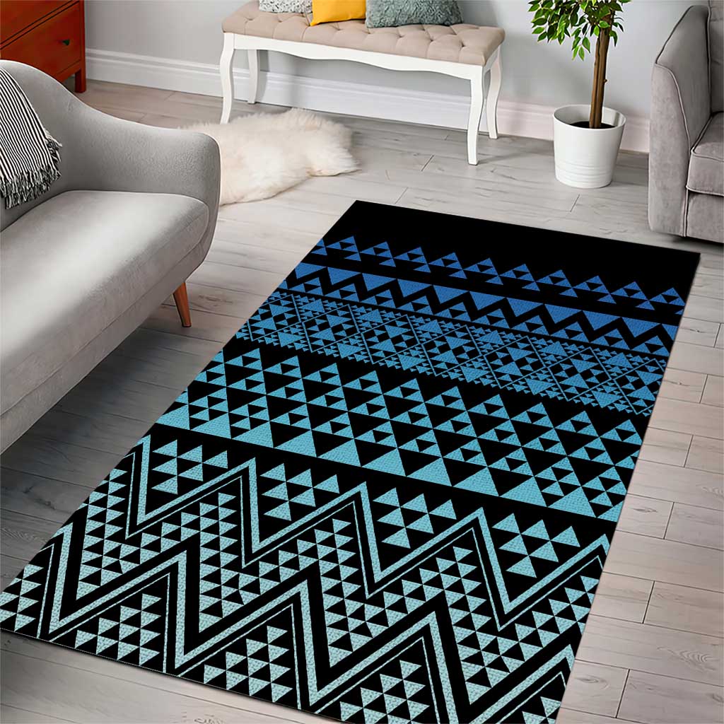 Maori Niho Taniwha Te Wheiao Area Rug Moana Blue - Aussie Hoodie