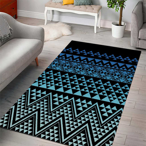 Maori Niho Taniwha Te Wheiao Area Rug Moana Blue - Aussie Hoodie