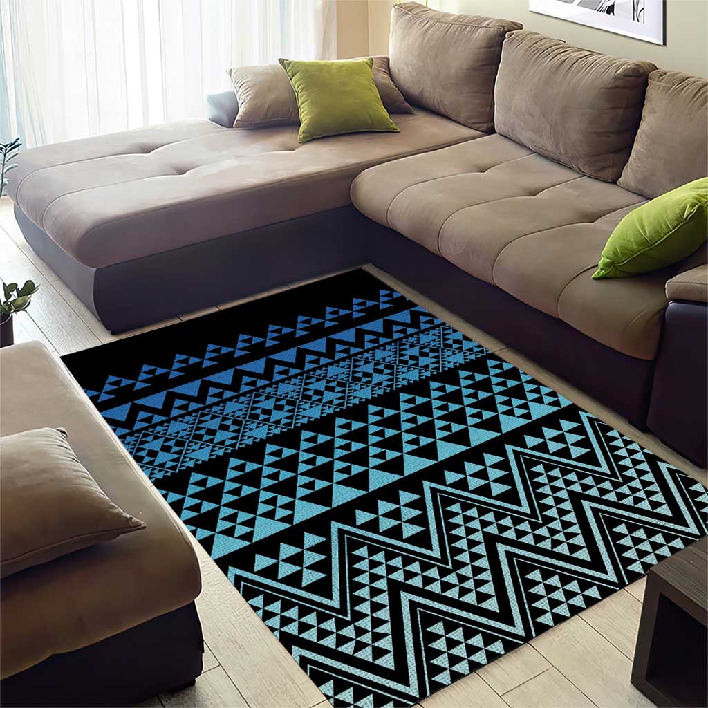 Maori Niho Taniwha Te Wheiao Area Rug Moana Blue - Aussie Hoodie