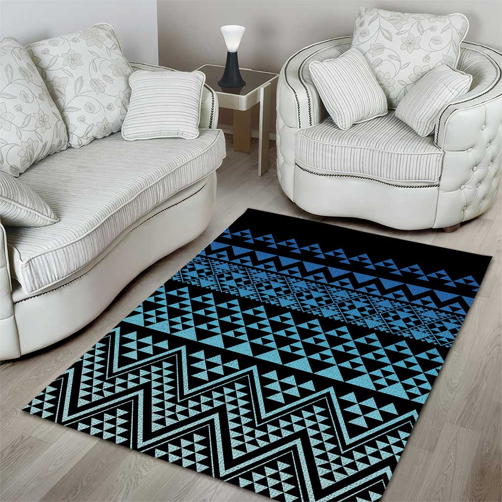 Maori Niho Taniwha Te Wheiao Area Rug Moana Blue - Aussie Hoodie