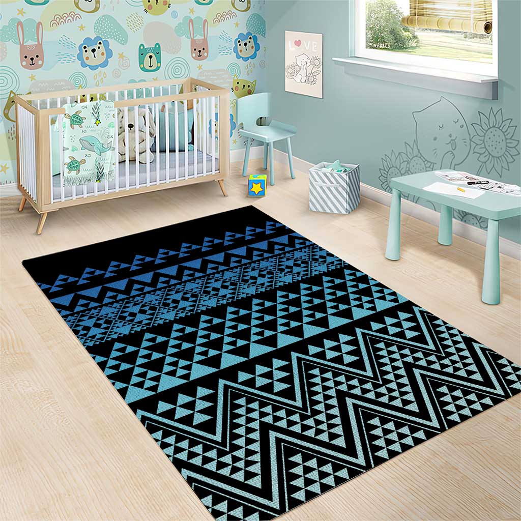Maori Niho Taniwha Te Wheiao Area Rug Moana Blue - Aussie Hoodie