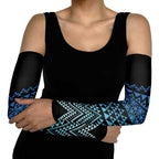 Maori Niho Taniwha Te Wheiao Arm Sleeves Moana Blue - Aussie Hoodie