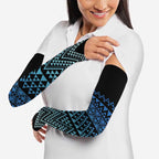 Maori Niho Taniwha Te Wheiao Arm Sleeves Moana Blue - Aussie Hoodie