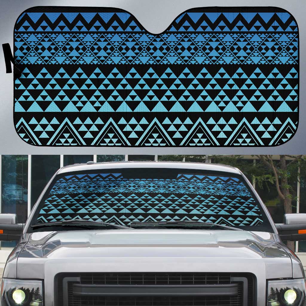 Maori Niho Taniwha Te Wheiao Auto Sun Shade Moana Blue - Aussie Hoodie