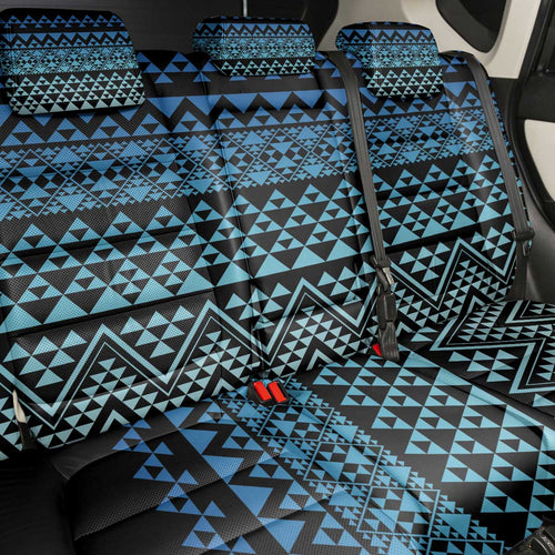 Maori Niho Taniwha Te Wheiao Back Car Seat Cover Moana Blue - Aussie Hoodie