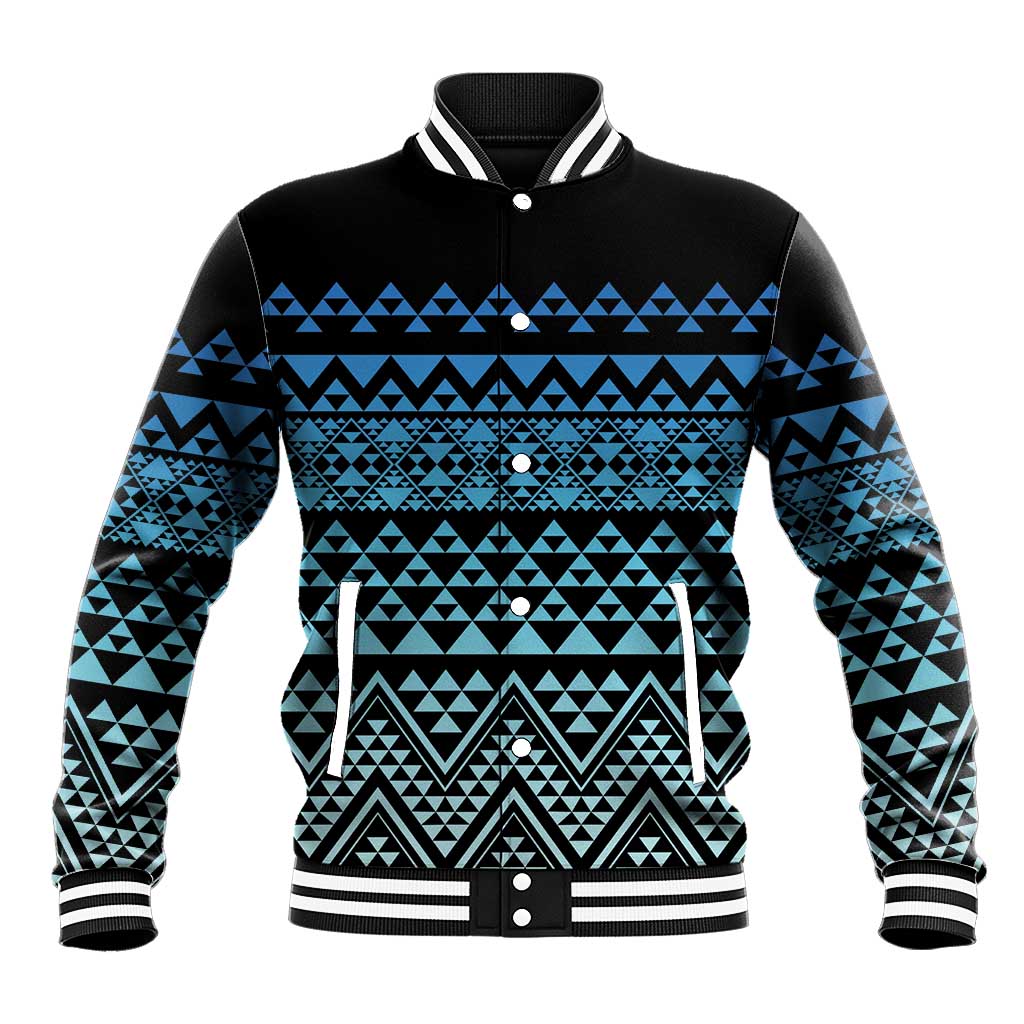 Maori Niho Taniwha Te Wheiao Baseball Jacket Moana Blue - Aussie Hoodie