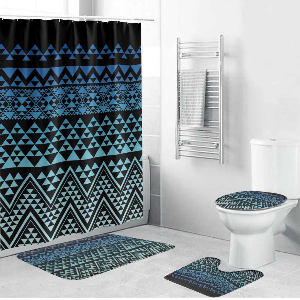 Maori Niho Taniwha Te Wheiao Bathroom Set Moana Blue - Aussie Hoodie